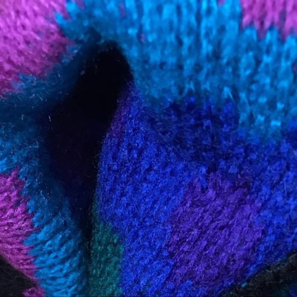 1980’s Vintage colorful Purple Jennifer Chase Reversible Jacket - Picture 4 of 8